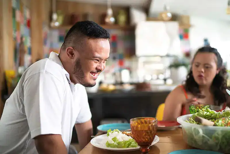 Image of a disabled man and balance around nutrition to aid weight loss Wentworth