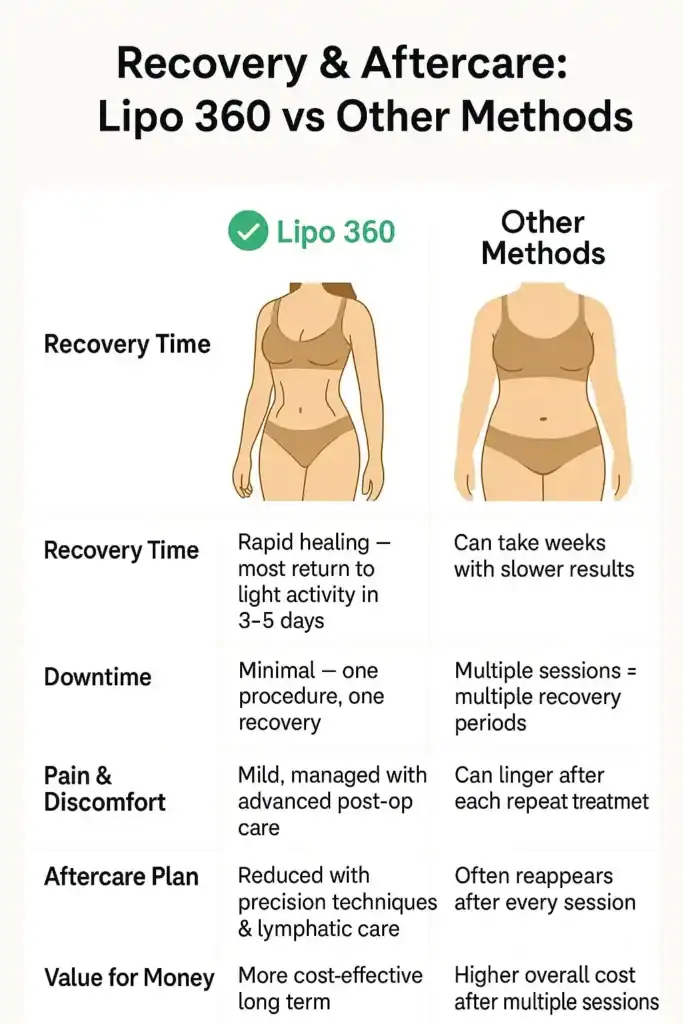Table to show fat dissolving injection aftercare Wentworth